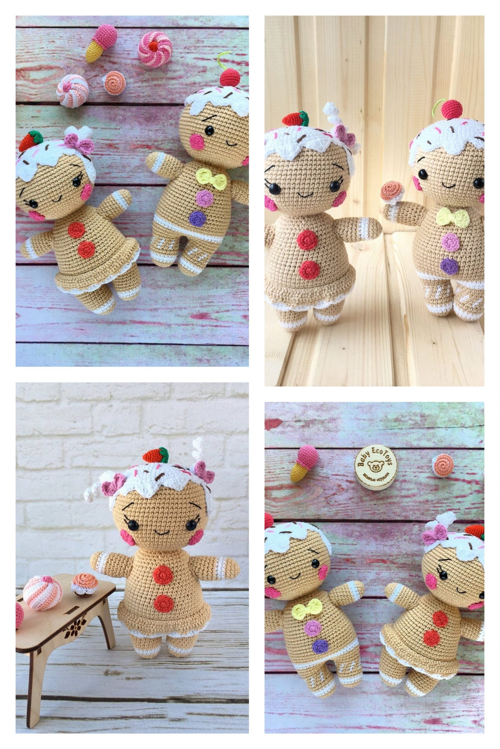 Amigurumi Gingerbread Girl Crochet Free Pattern Handmadecraft