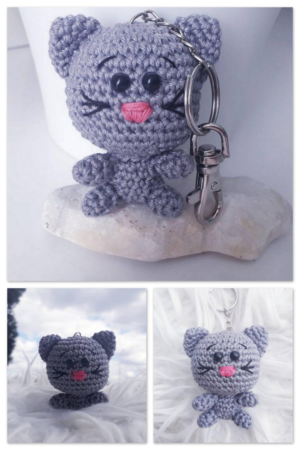 Amigurumi Mini Cat Keychain Free Pattern Handmadecraft